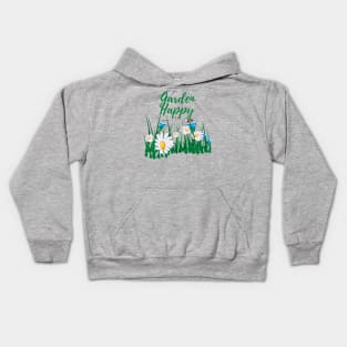 Garden Happy, Gardening, Happiness, Horticulturist, Botanist, Beekeeper Kids Hoodie